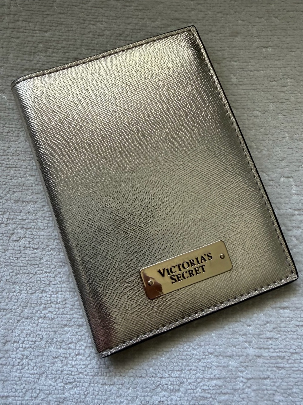 Victoria's Secret Metallic Gold Card & Passport Holder